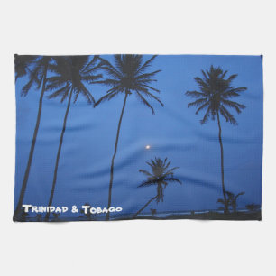 Trinidad And Tobago Nightfall At Cocal Manzanilla Kitchen Towel