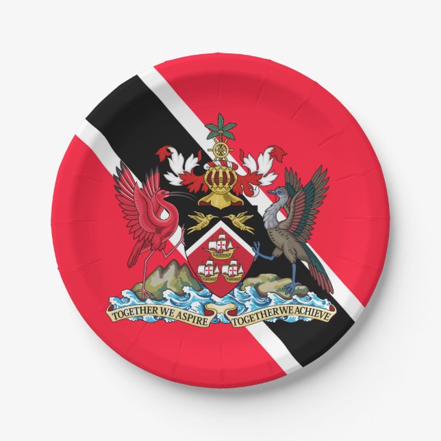 Trinidad and Tobago Paper Plate (Front)