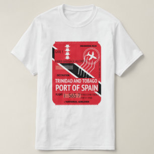 trinidad and tobago port of spain travel ticket T-Shirt