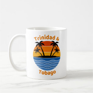 Trinidad and Tobago Retro Sunset  Coffee Mug