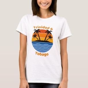 Trinidad and Tobago Retro Sunset T-Shirt