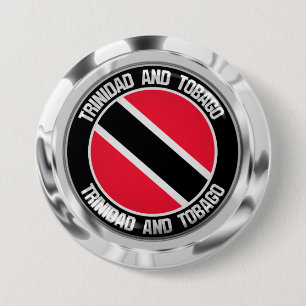 Trinidad and Tobago  Round Emblem 3 Inch Round Button