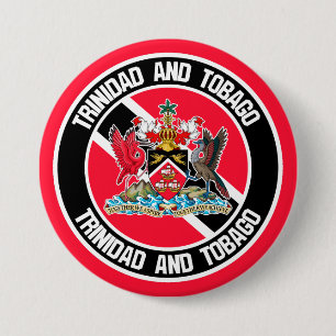 Trinidad and Tobago Round Emblem 3 Inch Round Button