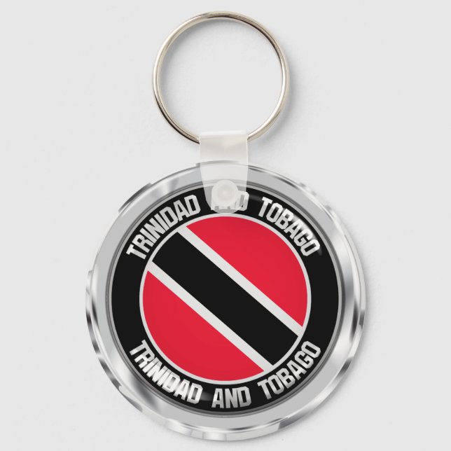Trinidad and Tobago  Round Emblem Keychain (Front)