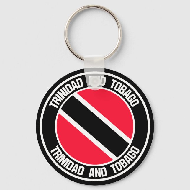 Trinidad and Tobago  Round Emblem Keychain (Front)