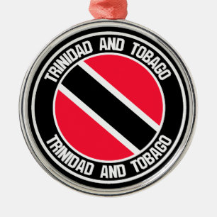 Trinidad and Tobago  Round Emblem Metal Ornament