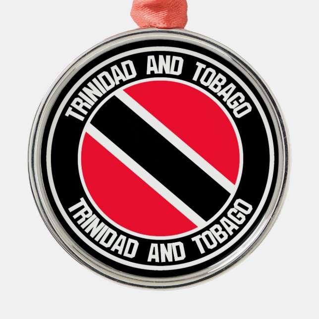 Trinidad and Tobago  Round Emblem Metal Ornament (Front)