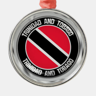 Trinidad and Tobago Round Emblem Metal Ornament