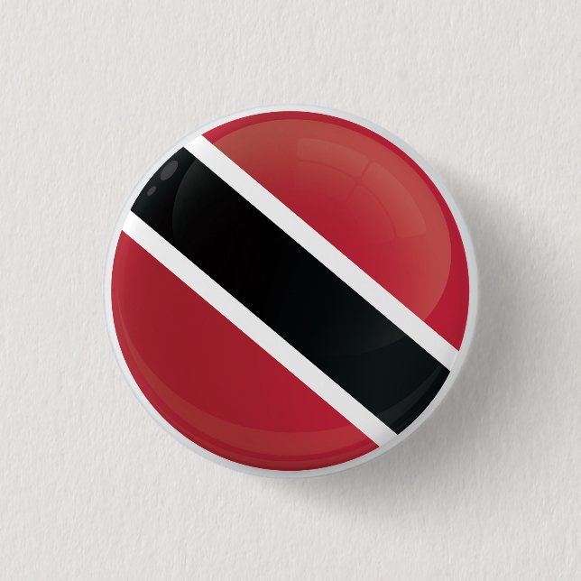 Trinidad and Tobago Round Icon Flag 1 Inch Round Button (Front)