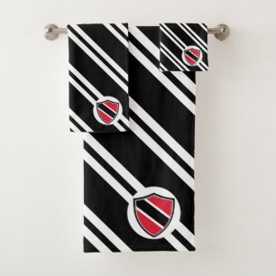 Trinidad and Tobago shield flag bath towel set