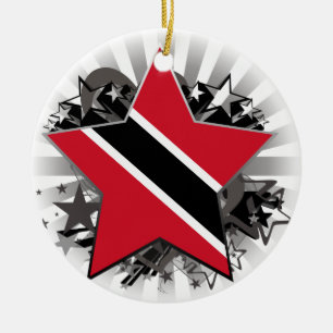Trinidad and Tobago Star Ceramic Ornament