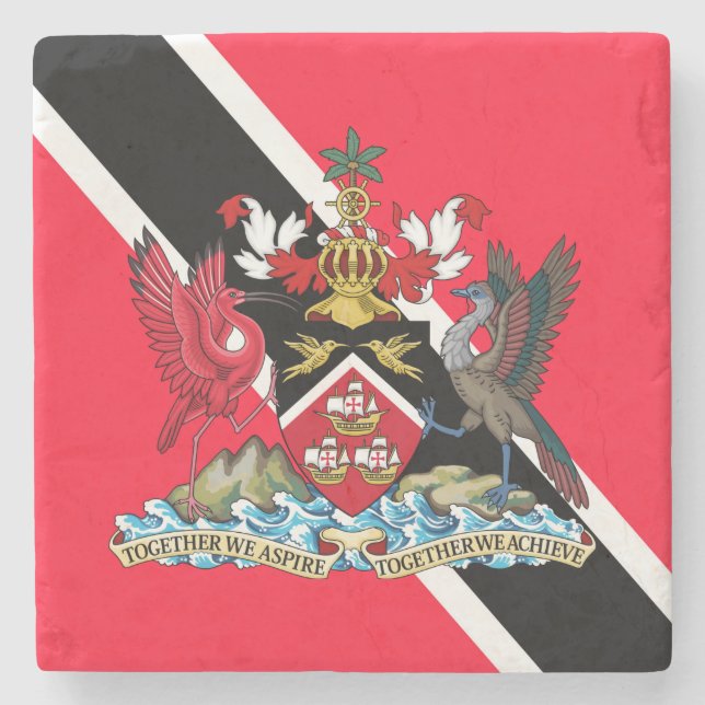Trinidad and Tobago Stone Coaster (Front)
