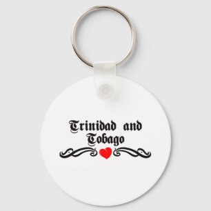 Trinidad and Tobago Tattoo Style Keychain
