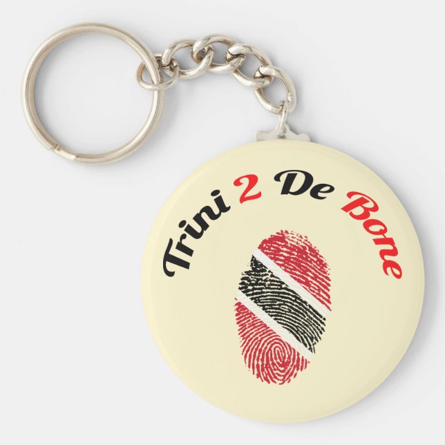 Trinidad and Tobago Trini 2 De Bone Keychain (Front)