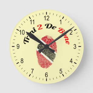 Trinidad and Tobago Trini 2 De Bone Round Clock