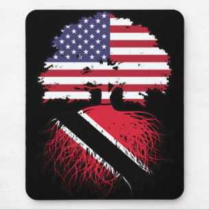 Trinidad and Tobago Trinidadian American USA Tree Mouse Pad