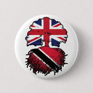 Trinidad and Tobago Trinidadian British UK Tree 2 Inch Round Button