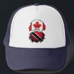 Trinidad and Tobago Trinidadian Canadian Canada Trucker Hat<br><div class="desc">Show your pride in your Trinidadian heritage and Canadian identity. Your nationality is binational or one of your parents is from Trinidad and Tobago or Canada? Show your roots.</div>