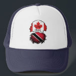 Trinidad and Tobago Trinidadian Canadian Canada Trucker Hat<br><div class="desc">Show your pride in your Trinidadian heritage and Canadian identity. Your nationality is binational or one of your parents is from Trinidad and Tobago or Canada? Show your roots.</div>