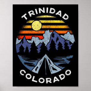 Trinidad colorado mountains vacation camping poster