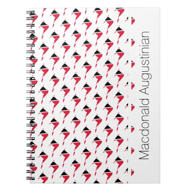 TRINIDAD FLAG Custom Add Name Notebook Journal (Front)