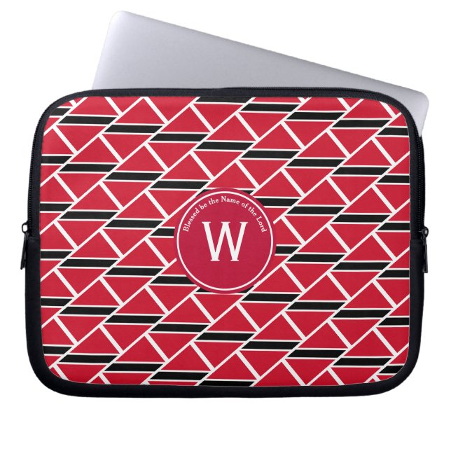 TRINIDAD FLAG Customized Scripture Stylish TRINI Laptop Sleeve (Front)