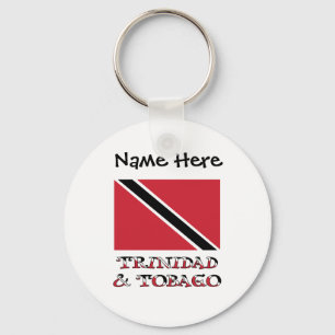 Trinidad Flag Trinidad and Tobago Personalized Ke Keychain