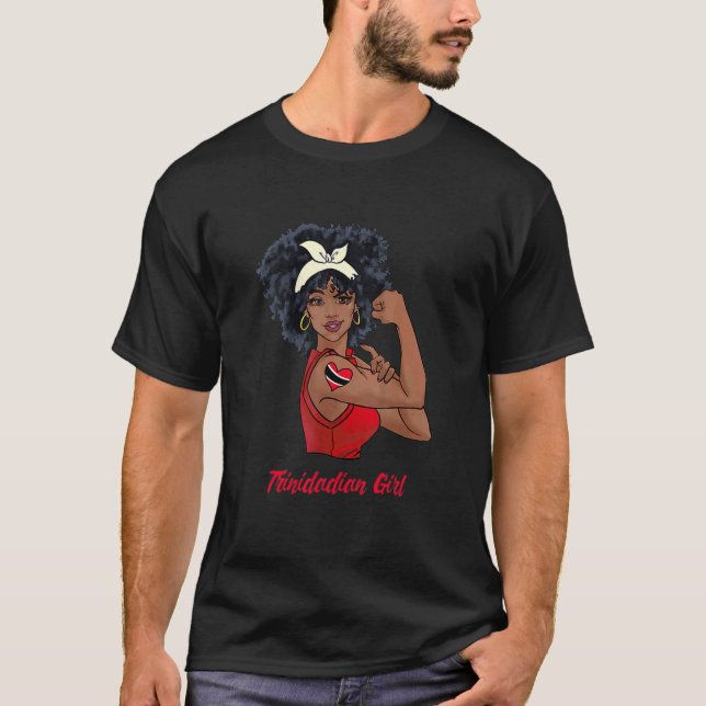 Trinidad Girl Trinidadian Roots Trinidad and Tobag T-Shirt (Front)