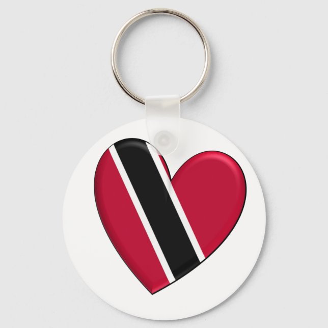Trinidad Heart Flag Keychain (Front)
