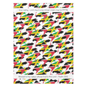 TRINIDAD JAMAICA Flag Customized Scripture Tablecloth