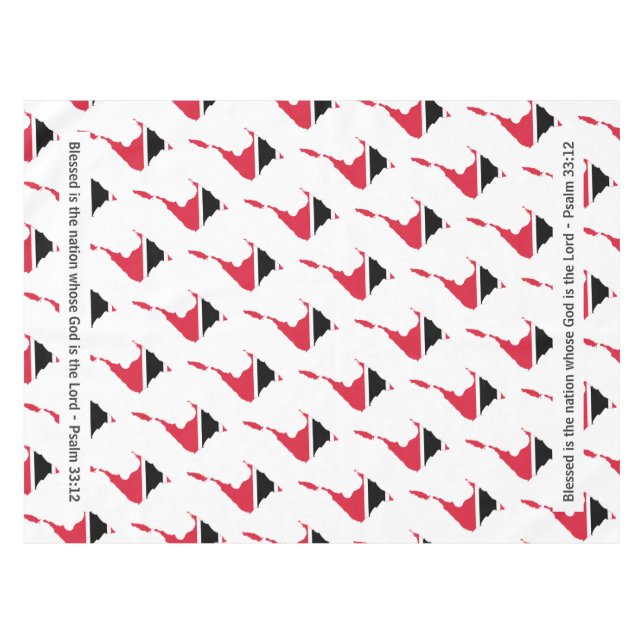 TRINIDAD & TOBAGO Blessed Nation Tablecloth (Front (Horizontal))