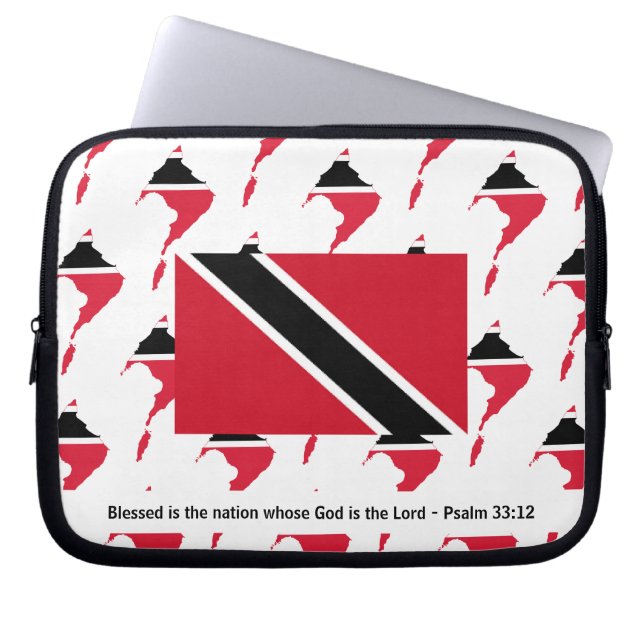 TRINIDAD TOBAGO Christian Laptop Sleeve (Front)