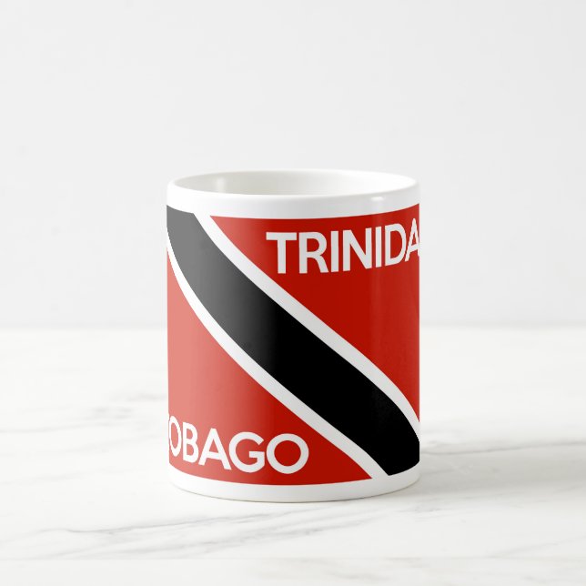 trinidad tobago country flag text name coffee mug (Center)