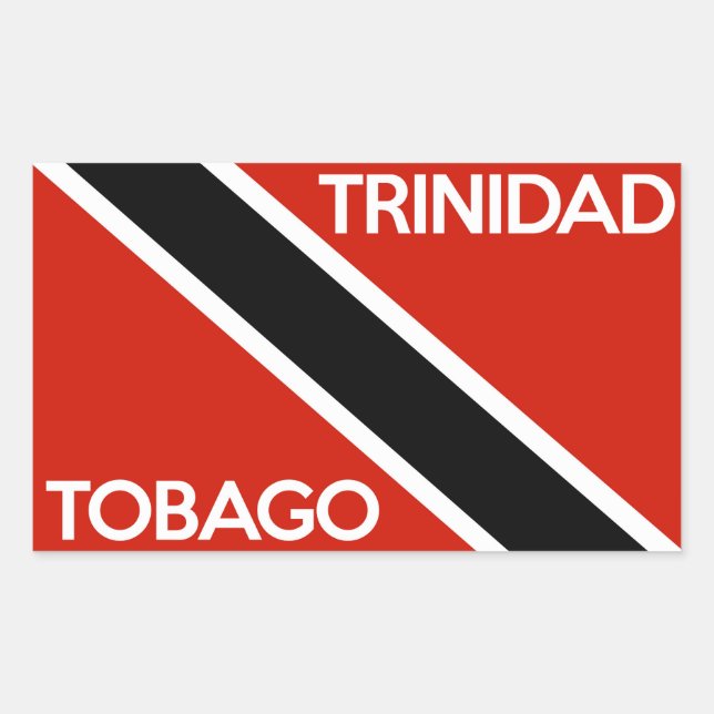trinidad tobago country flag text name sticker (Front)