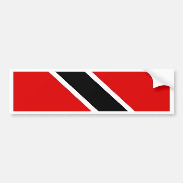 Trinidad Tobago Flag Bumper Sticker (Front)