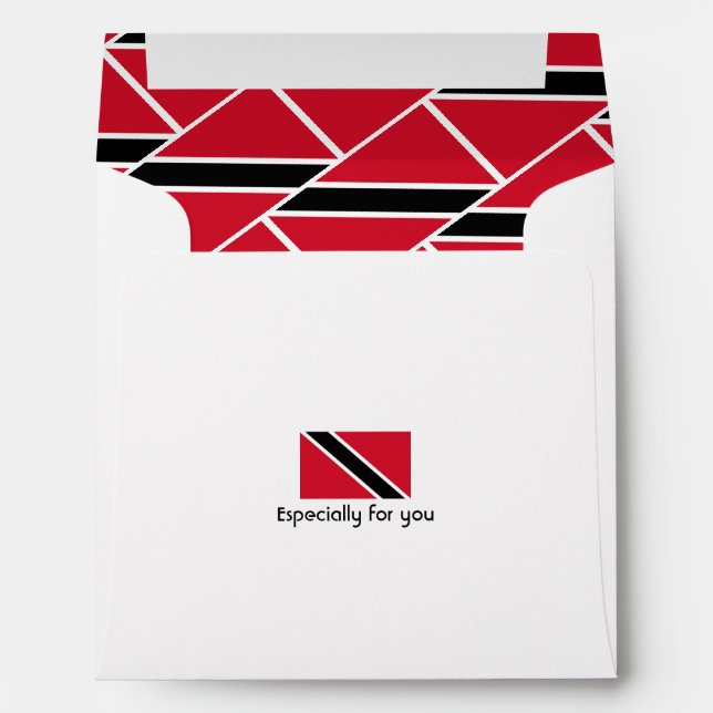 TRINIDAD TOBAGO FLAG Custom Square Envelope (Back (Bottom))