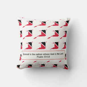 TRINIDAD & TOBAGO Flag Customized Scripture Throw Pillow