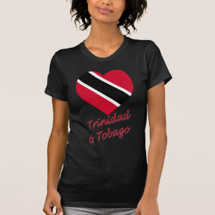Trinidad & Tobago Flag Heart T-Shirt