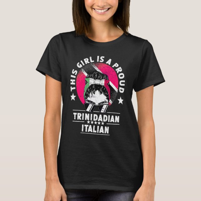 Trinidad&Tobago Flag Italy Grown Women Girl Pride T-Shirt (Front)