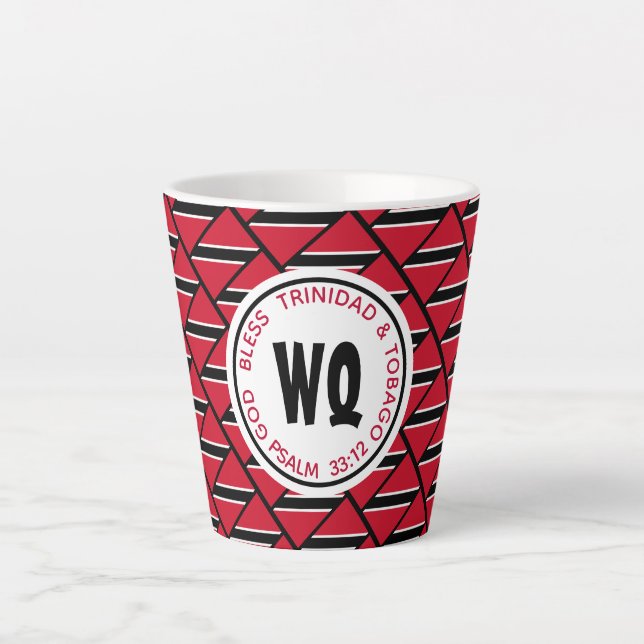 TRINIDAD TOBAGO FLAG  LATTE MUG (Front)