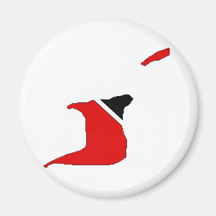 Trinidad Tobago Flag Map full size Magnet