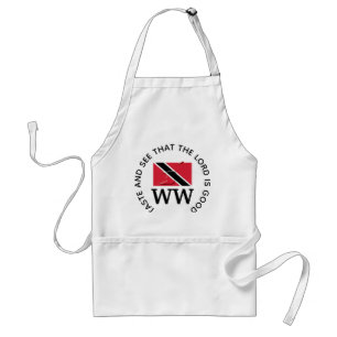 TRINIDAD TOBAGO Flag MONOGRAM Customized Scripture Standard Apron