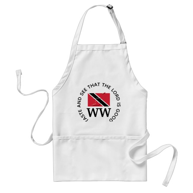 TRINIDAD TOBAGO Flag MONOGRAM Customized Scripture Standard Apron (Front)