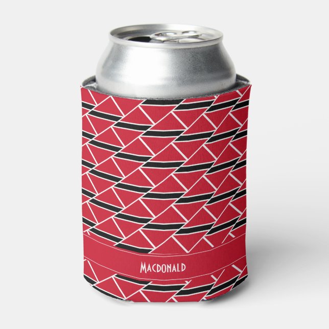 TRINIDAD TOBAGO FLAG Personalized Carnival Sports Can Cooler (Can Front)