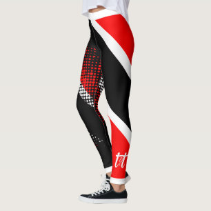 Trinidad & Tobago Flags and Monogram Leggings