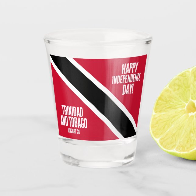 Trinidad & Tobago Independence Day National Flag Shot Glass (Front)