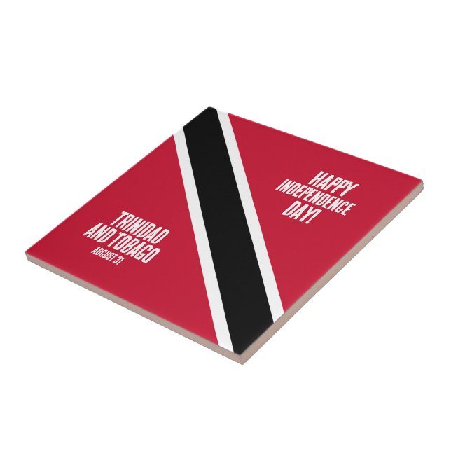 Trinidad & Tobago Independence Day National Flag Tile (Side)