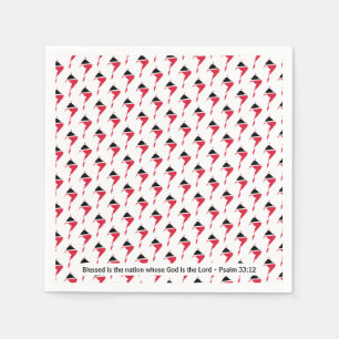 TRINIDAD & TOBAGO Map Personalized Scripture Paper Napkin