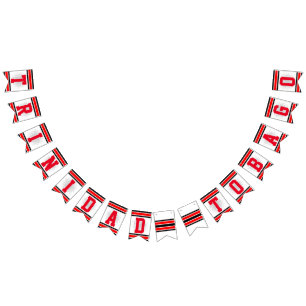 Trinidad & Tobago on WHITE Bunting Flags