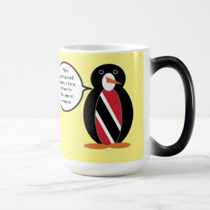Trinidad Tobago Talking Ms. Penguin Personalized Magic Mug